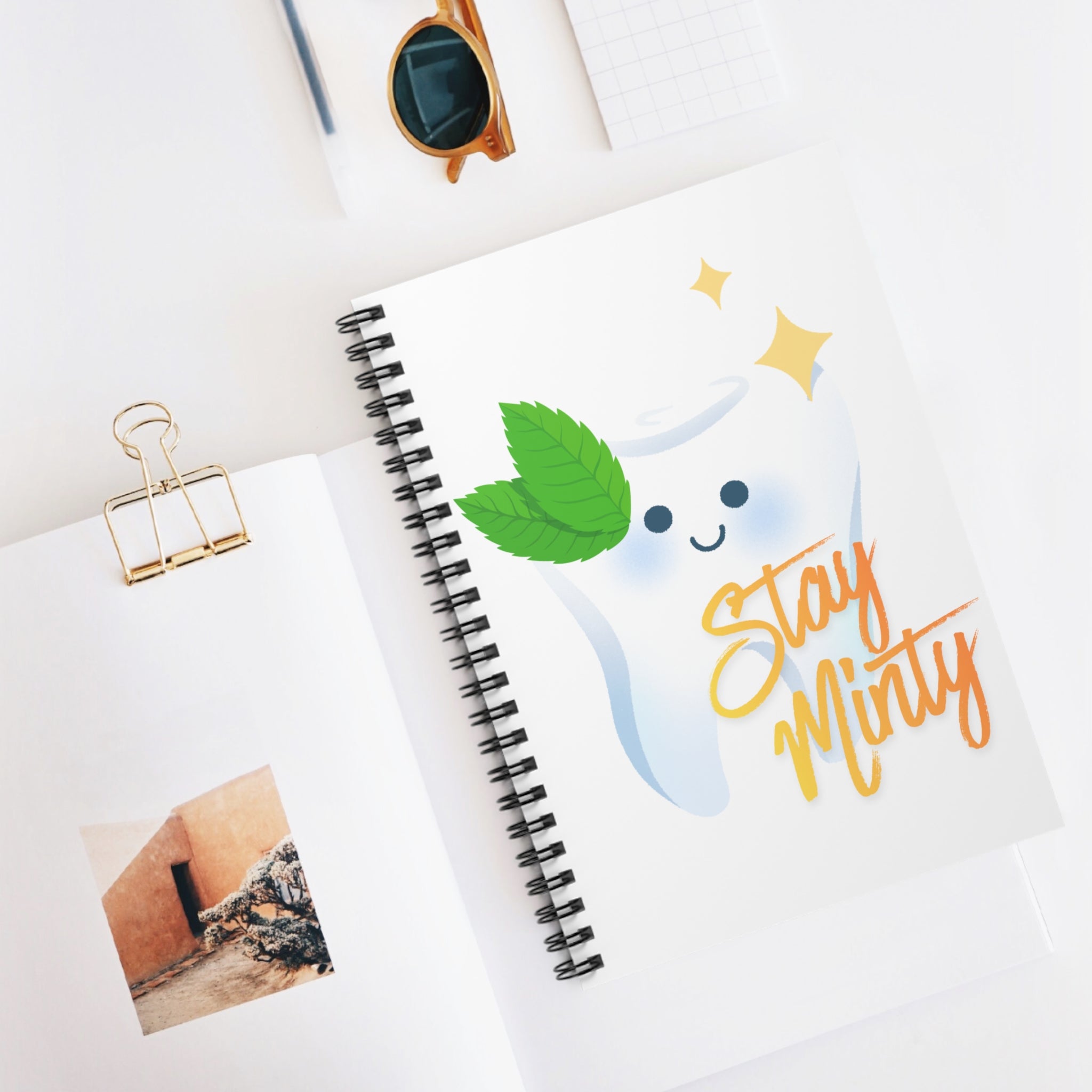 Stay Minty Tooth Spiral Notebook | Ruled Journal